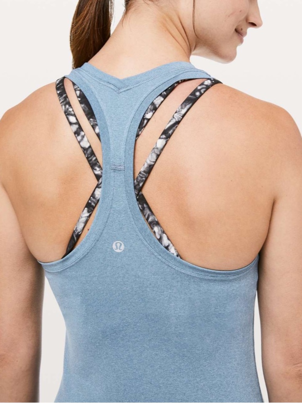 Lululemon Cool Racerback II Tank Heathered Illuminight Sz 4